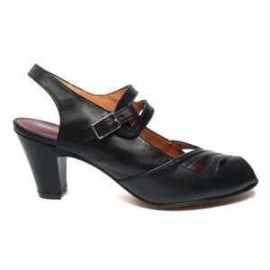 Re-mix Women's Anita 8.5 Black Leather Vintage Inspired Shoe. Retails $218